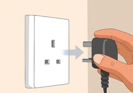 Unplug the cord completely from the electrical outlet