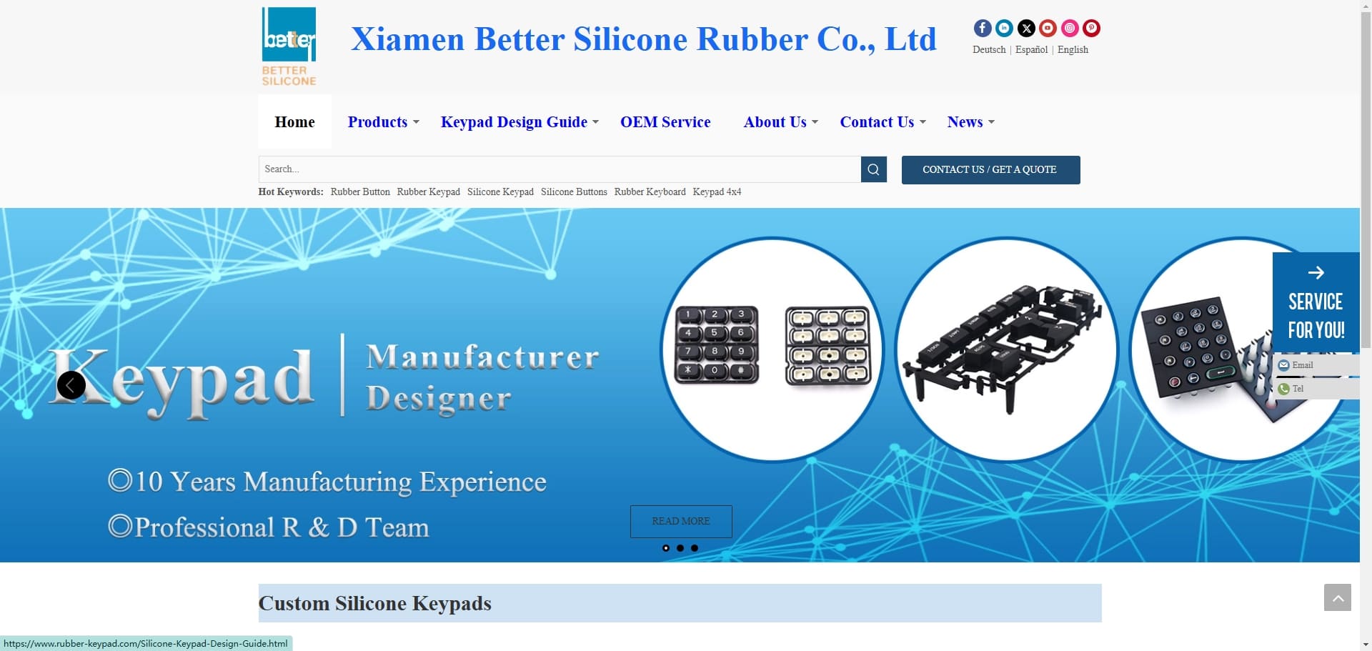 Rubber Keypad