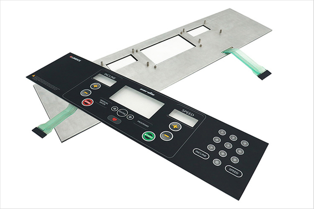 Metal Back Panel PET Membrane Switch With Aluminum Backer