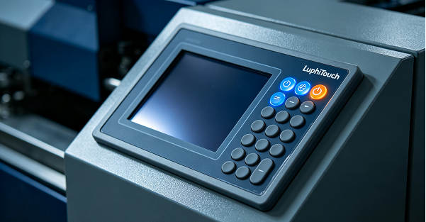 LuphiTouch control panel with custom silicone keypad and touch display.png